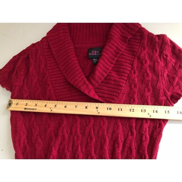 2 B Bebé Knit Red Sweater Pullover size Small - Picture 6 of 9
